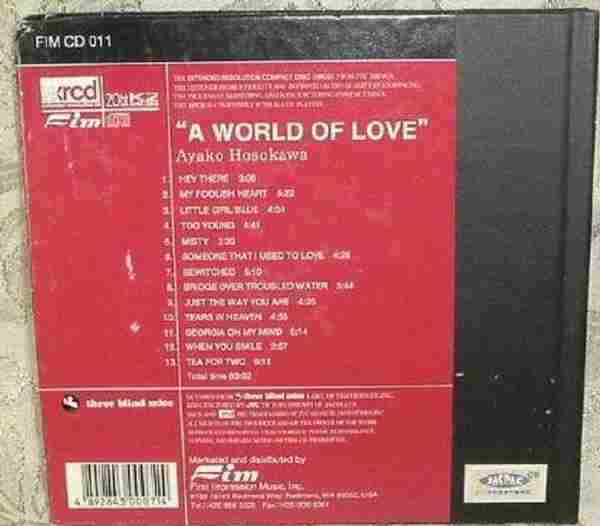 FIM-XRCD011细川绫子AWorldOfLove-APE整轨