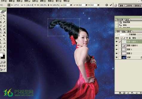 photoshop合成制作出唯美的中国风飘逸的美女图片