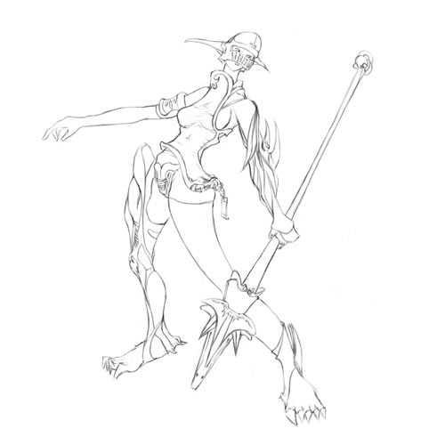 PS与Intuos3数码板手绘动漫角色:人鸟一体特效