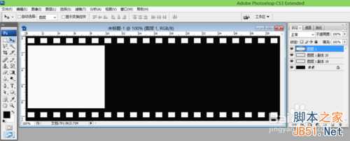ps图层链接制作胶卷效果