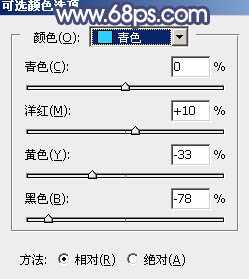 Photoshop将公园人物图片打造出清爽的蓝橙色秋季色