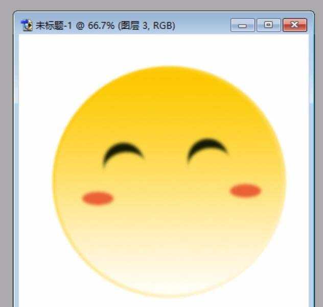 PS怎么绘制一个圆形的卡通笑脸?