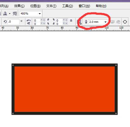 cdr怎么调整矩形的角度和边框厚度?