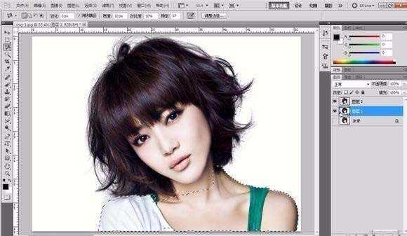 Photoshop通道抠图快速抠出短发美女教程