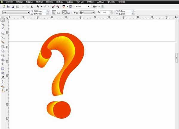 cdr怎么设计立体问号?