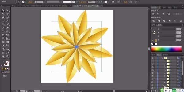 ai怎么画立体金花? ai金花矢量图的画法