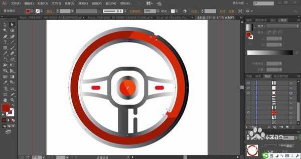 ai怎么绘制汽车方向盘? ai方向盘的画法