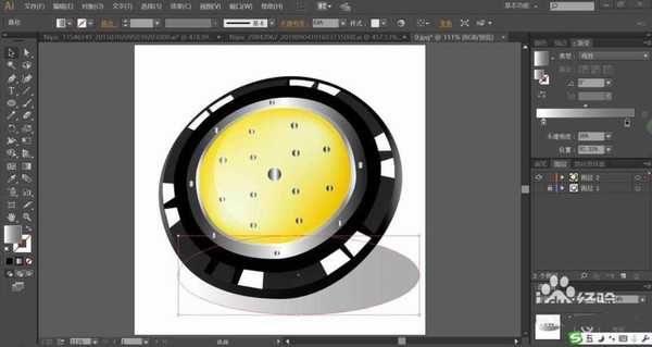 ai怎么手绘工矿灯素材矢量图? ai工矿灯插画的画法