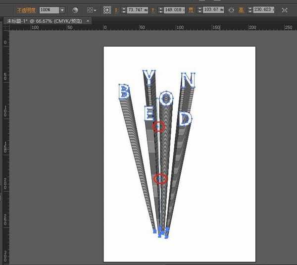 AI制作立体扭曲特效字的教程